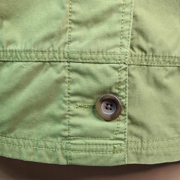 EDDIE BAUER Cotton Military Style Three Quarter Sleeve Jacket Green Size Medium - Picture 6 of 12
